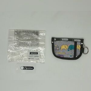 LeSportsac Key Coin Pouch Happy Herd Elephant #7317-3090 New with Tag